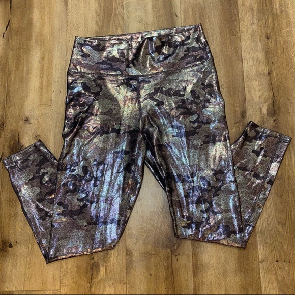 Fabletics Pants - Fabletics Powerhold Camo Shiny Leggings Medium